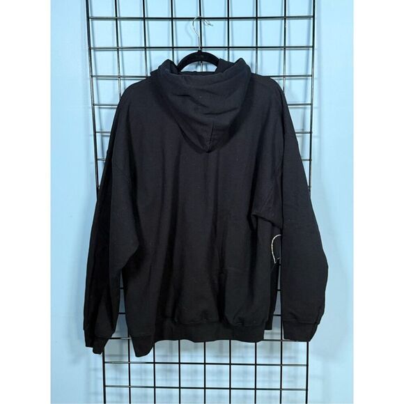 All Over Rhinestone Hearts Hoodie Sweatshirt Womens XL Black Valentines Day - Picture 2 of 8